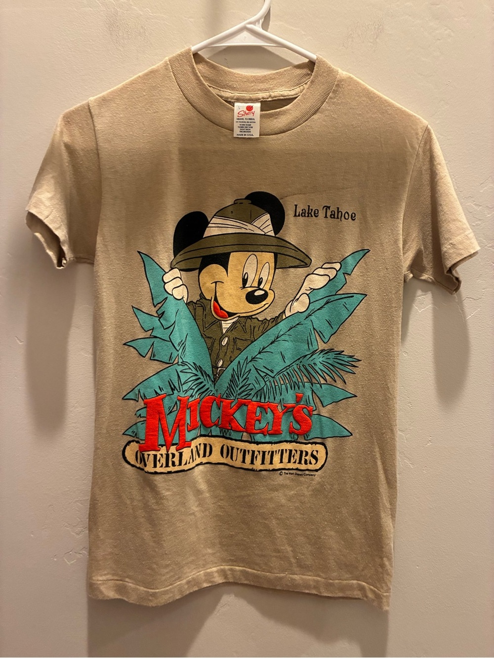 Mickey's Overland Outfitters Kids Tan Graphic Tee - Lake Tahoe